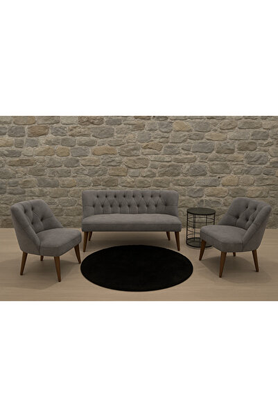 Ecem Life Gri babyface cay seti koltuk takımı 2 1 1