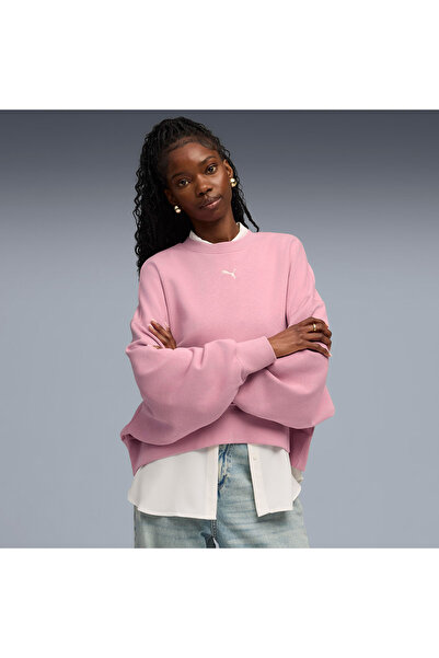 Puma Wardrobe Essential Crew Kadın Pembe Sweatshirt