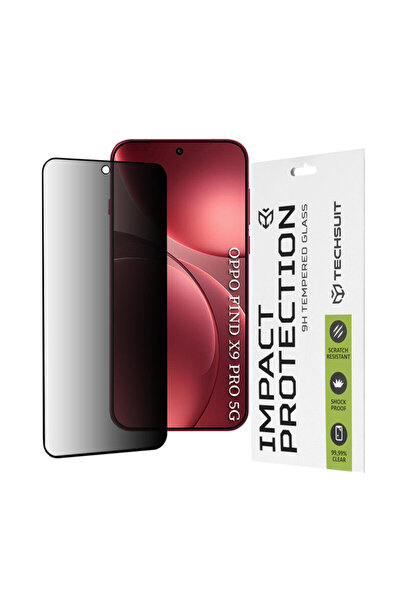 Techsuit Protector de ecran din sticlă securizată 111D Privacy Full Glue pent...