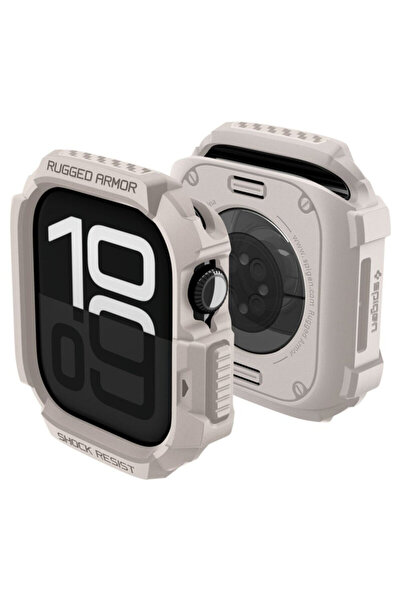 Spigen Apple Watch 10 42mm Case Rugged Armor V2, Beige