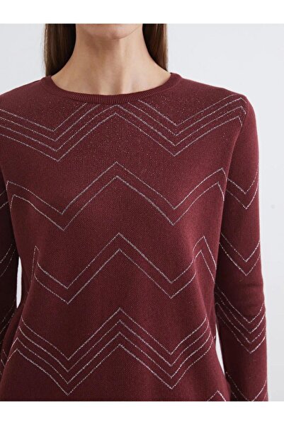 LC Waikiki Crew Neck Patterned Women's Knitwear Sweater (W5)