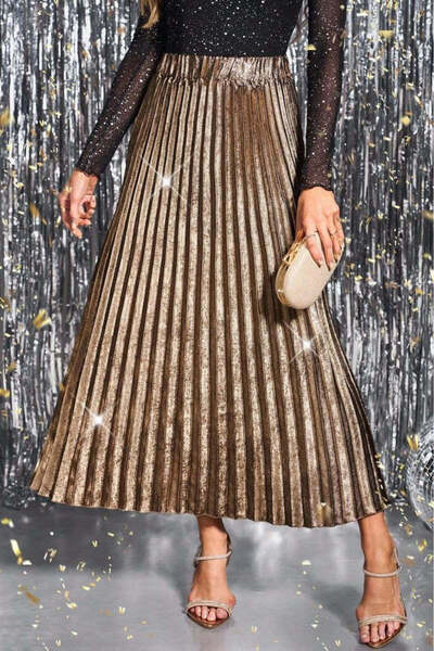 StreetWear Outlet Women's Pleated High-Waist Skirt