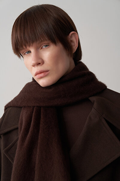 Mathilda Store Acı Kahve Püskül Detaylı Atkı