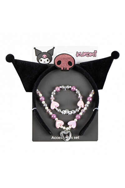 Hello Kitty Kuromi headband, bracelet and necklace set