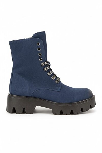 Freya Women's boots made of genuine suede leather - blue