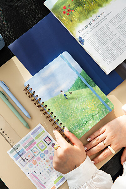 PAPERORA Agendă planificator nesemestrial A5 cu spirală - Peisaj