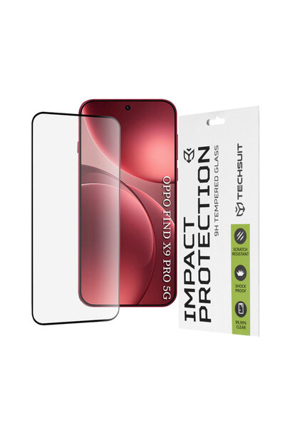 Techsuit Folie adezivă Oppo Find X9 Pro 111D Full Glue Full Cover, negru