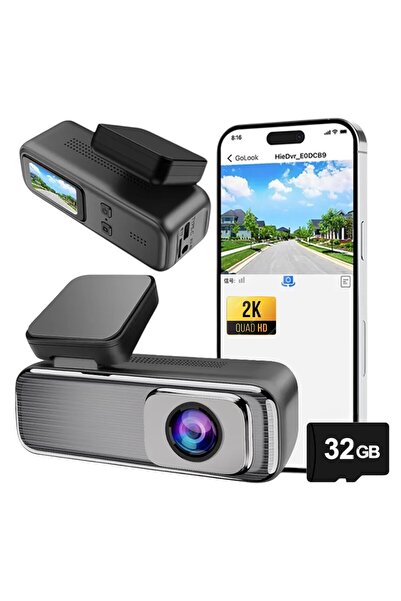 LONDEMM Camera Auto De Bord DVR 2K WiFi LONDEMM, Display 1.5 Inch, Card De Memorie 32GB Inclus