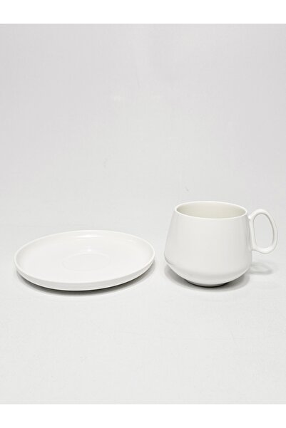 Casalina 2-piece set of cup and saucer, ceramic, white, 200ml