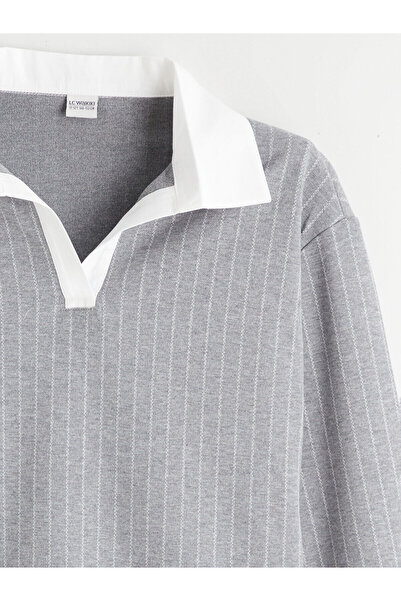 LC Waikiki Φούτερ και κολάν για κορίτσια με ριγέ γιακά πόλο