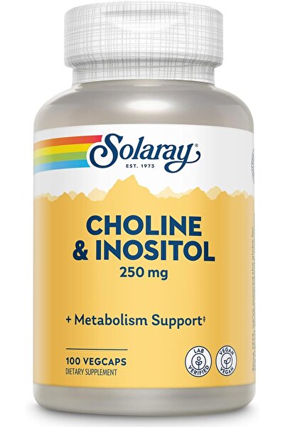 Solaray Choline & Inositol 250 mg Healthy Fat Metabolism, Brain Support 100 VegCaps