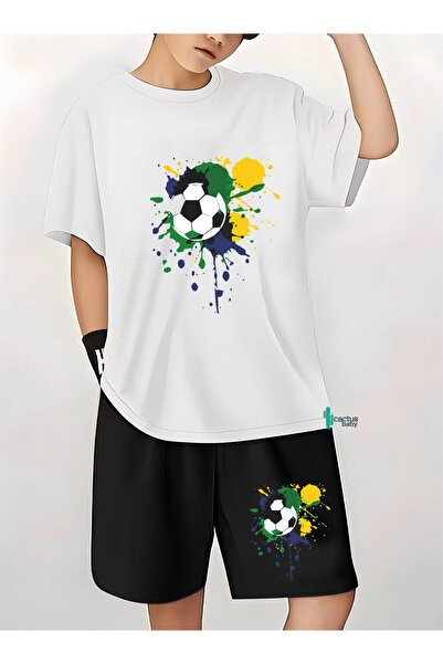 CACTUS COLLECTION Set de pantaloni scurți cu imprimeu fotbal tricou