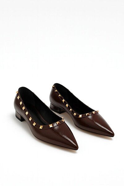 AYS SHOES Γυναικεία παπούτσια με λεπτομέρεια από λουστρίνι με ζαρωμένο δέρμα, κομψά παπούτσια για το γραφείο και καθημερινά