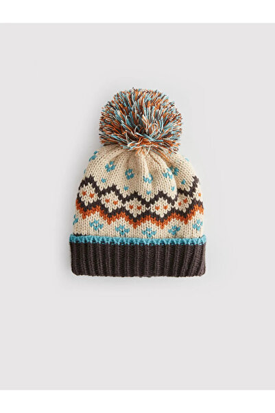 LC Waikiki LCW baby Sarı Ponpon Detaylı Erkek Bebek Bere