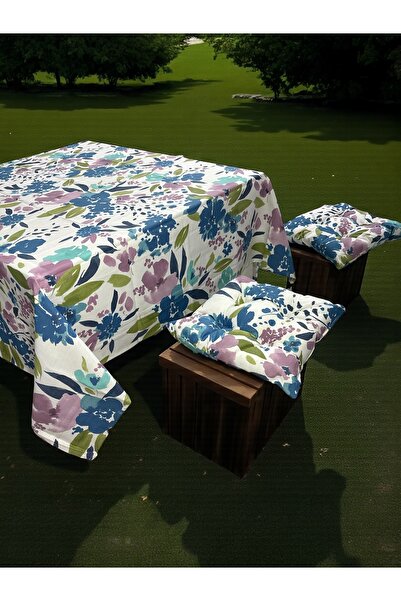 bt pasifik piknik, mutfak, şeffaf çantalı masa örtülü minder seti