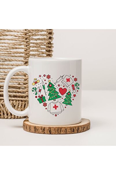 kubdekor Healthcare Worker Christmas New Year Christmas Themed Gift Printed Mug Cups