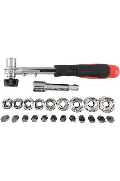 Generic 23-piece screwdriver set with interchangeable bits - compact hand tool wrench for appliance repair