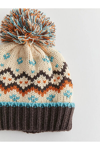 LC Waikiki LCW baby Sarı Ponpon Detaylı Erkek Bebek Bere