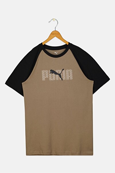 Puma Kids Boy Sportswear Fit Short Sleeve Outdoor T-Shirt, Taupe