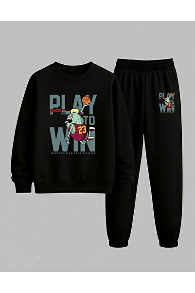 LORVEX Sweatshirt - Tracksuit Set Boys' Crew Neck Monster Slam Printed 3 Thre...