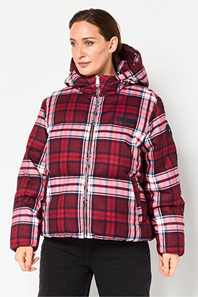 Tommy Hilfiger Women Plaid Long Sleeve Puffer Jacket, Multicolor