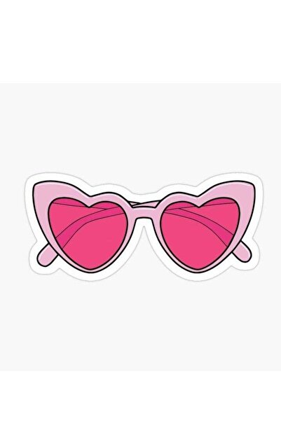 no markte Pink Metal Mobile Sticker - Glasses