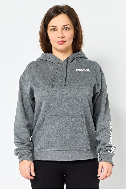Hurley Women Sportswear Fit Long Sleeve Outdoor Hoodies, Grey