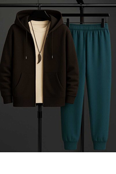 BRLKN Men's Hooded Jacket Tracksuit Set