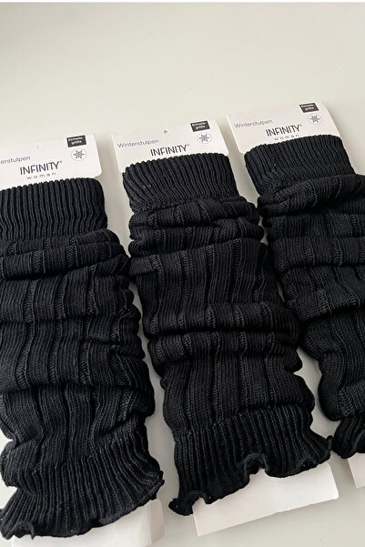 Hakan Collezione 3 Pieces Casual Black Long Leg Warmers & Boot Socks