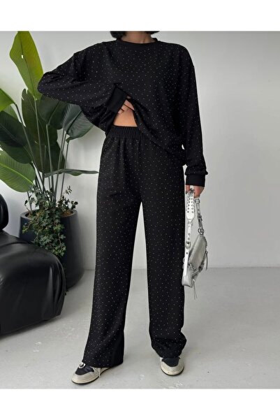 MODA CESE Modal Kumaş Taşlı Takım Tesettüre Uygun