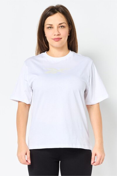Reebok Women Sportswear Fit Short Sleeve Outdoor T-Shirt, White