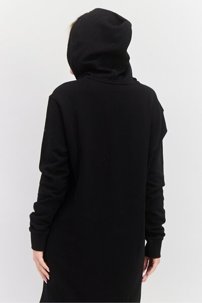 Puma Women Sportswear Fit Long Sleeve Training Hooded Dress, Black