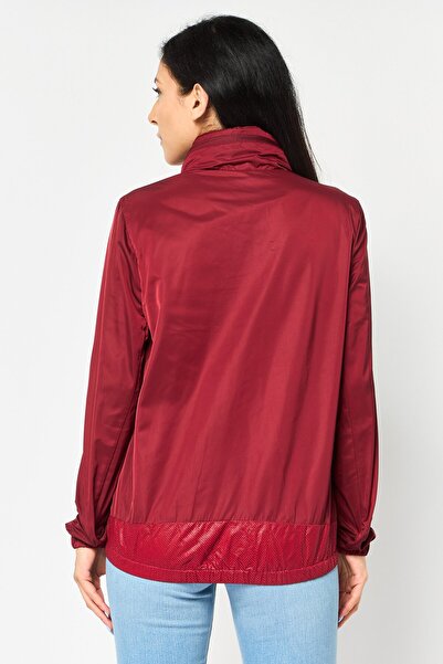 Lacoste Women Solid Windbreaker Jacket, Vermilion
