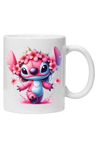 CRD PRINT Personalized Mug with 'ANGEL (STITCH) 4' Print, White, Ceramic, 330 ml