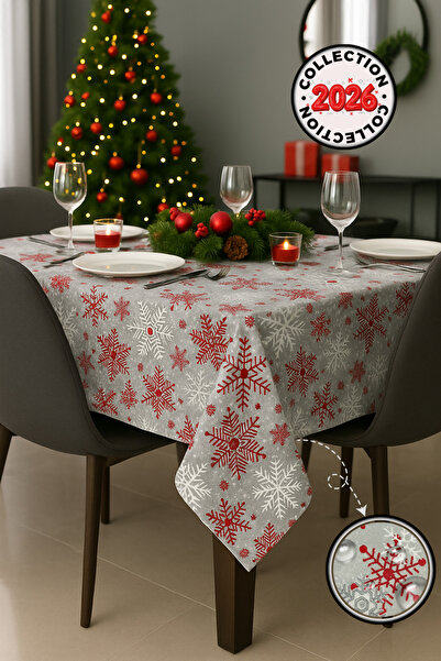 Soft Kare New Year Themed Linen Textured Liquid-Proof Tablecloth – Stylish and Durable