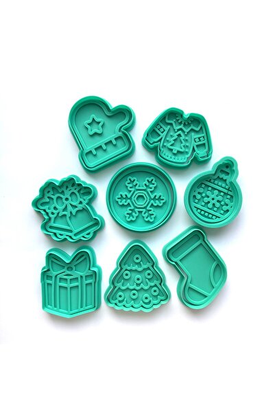 Craftelle مجموعة قوالب بسكويت حفلات رأس السنة الجديدة مكونة من 8 قطع |   سترة...