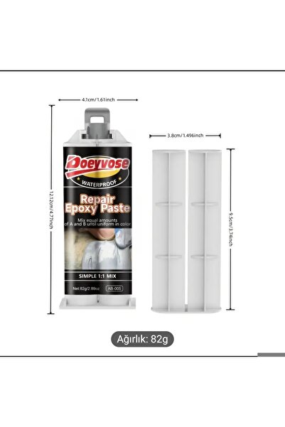 ORGANICYOU Doeyvose AB Epoksi Reçine-AB Metal Döküm Karışıması,Metal,Plastik,...