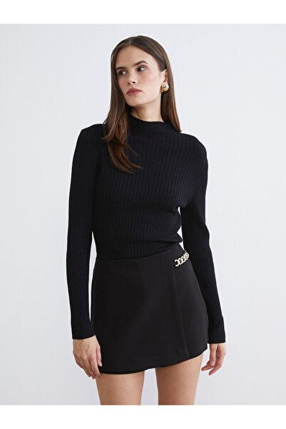 LC Waikiki Black Half Turtleneck Women's Knitwear Sweater