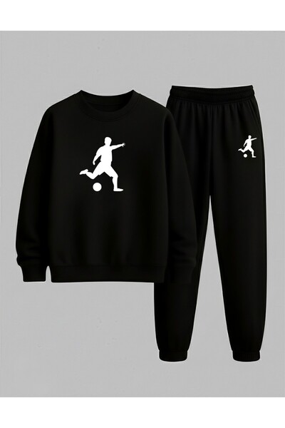 LORVEX Φούτερ για αγόρια - Σετ αθλητικής φόρμας με λαιμόκοψη ποδηλάτου, με στ...