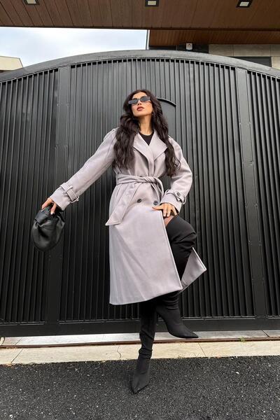 My Loore A+ Light Gray Stamp Coat