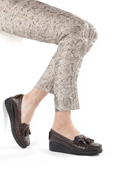 ARTI ARTI AYAKKABI Artı-Artı001-7475-501-Psk Genuine Leather Casual Orthopedic Women's Laceless Brown Roc Shoes