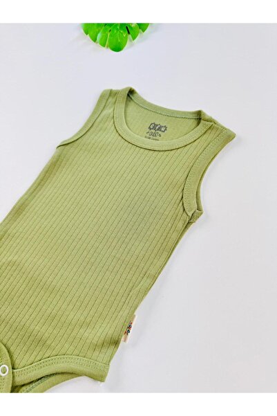 EFU BABY 100% Cotton Corded Fabric Straps Baby Undershirt Bodysuit