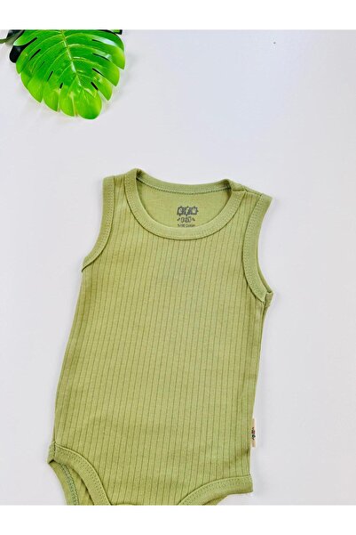 EFU BABY 100% Cotton Corded Fabric Straps Baby Undershirt Bodysuit