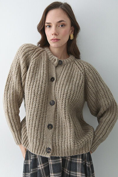 Laluvia Mink 5 Button Cardigan - 251061