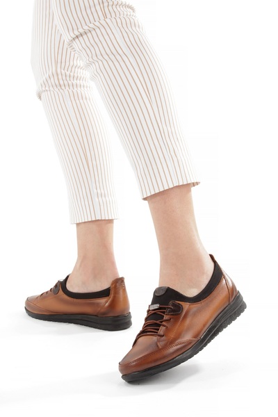 ARTI ARTI AYAKKABI Artı-Artı014-Bb-0051 Genuine Leather Daily Orthopedic Women's Tan Ballet Shoes