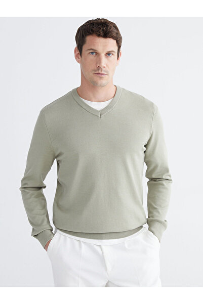 LC Waikiki V-Neck Men's Knitwear Sweater