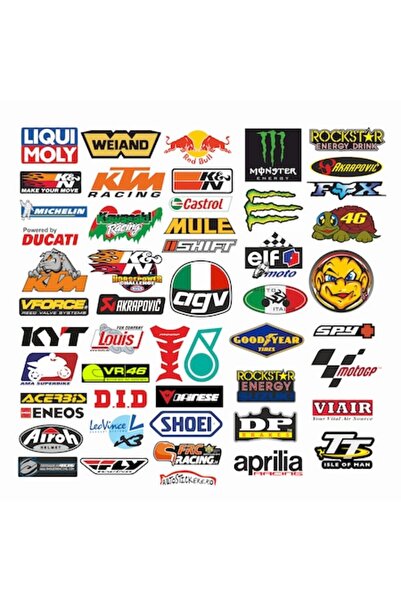 OEM Set de 50 de autocolante Moto Brands