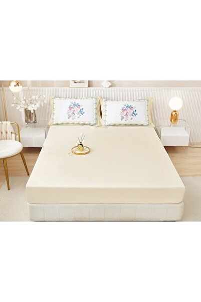 MHR Fitted sheet and pillowcases, Finet, 3 pieces, 2-person, 160x200cm, Cream