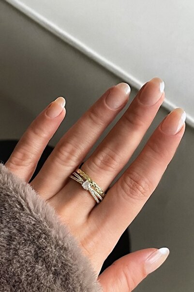 Bubbleatelier Çelik quelin ayarlanabilir gold yüzük