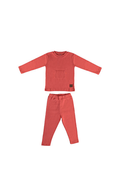 Baby Pars Ribbed Knit Children's Set with 2-Piece Front Pocket